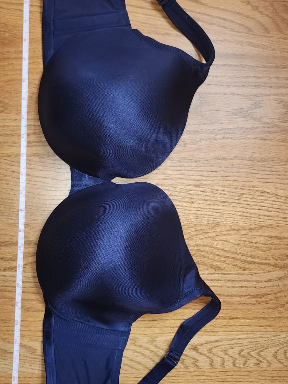 Cacique Lightly Lined Full Coverage Underwire Bra Navy Side Boning